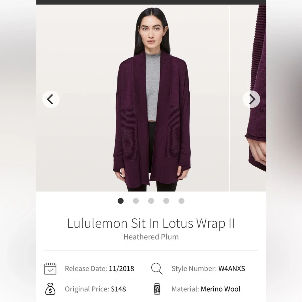 EUC Lululemon Sit In Lotus Wrap - Picture 5 of 5